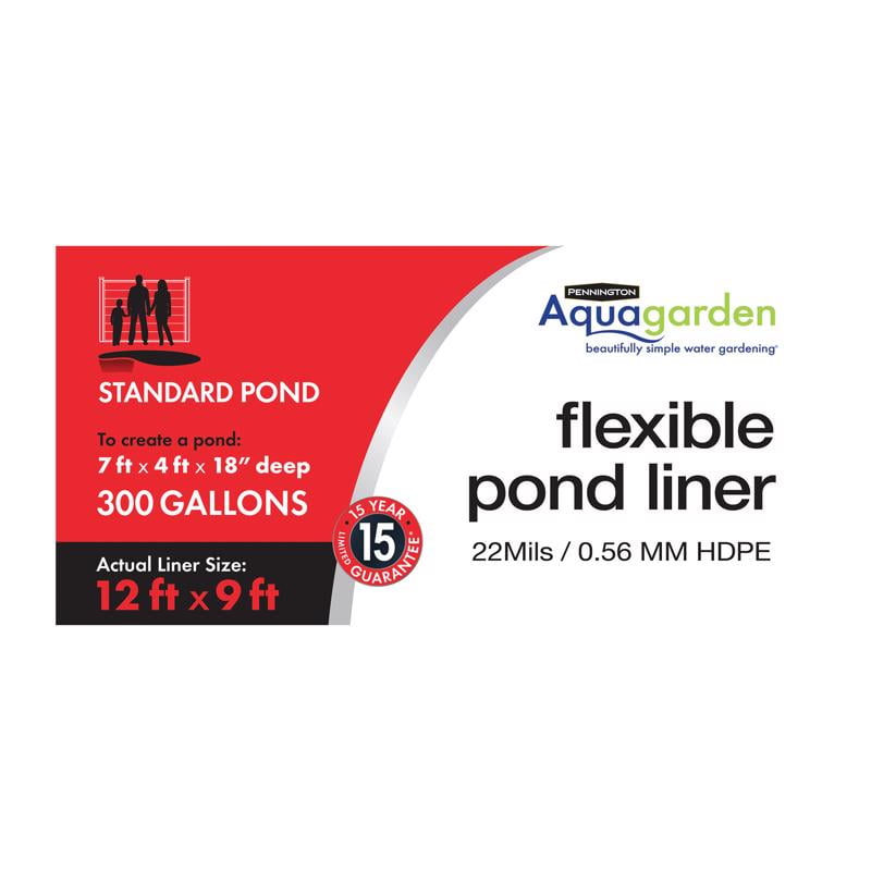 Black 12ft x 9ft Flexible PVC Pond Liner