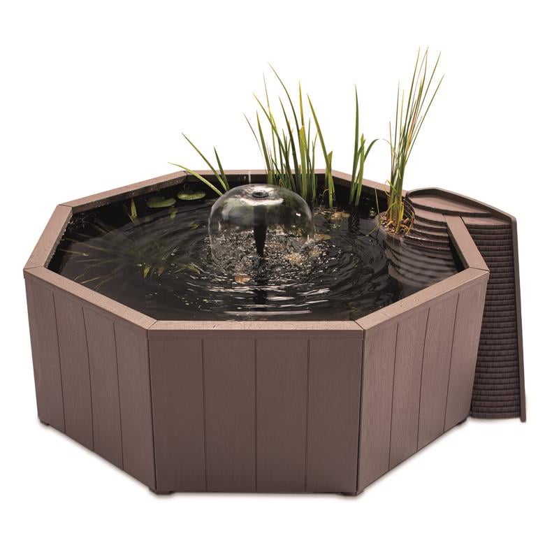 Pennington 50 Gallon Multicolor Resin Pond Kit with Fountain