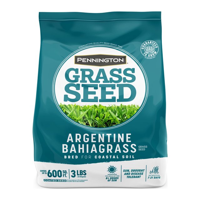 Pennington Argentine Bahiagrass Grass Seed, for Full Sun, 3 lb