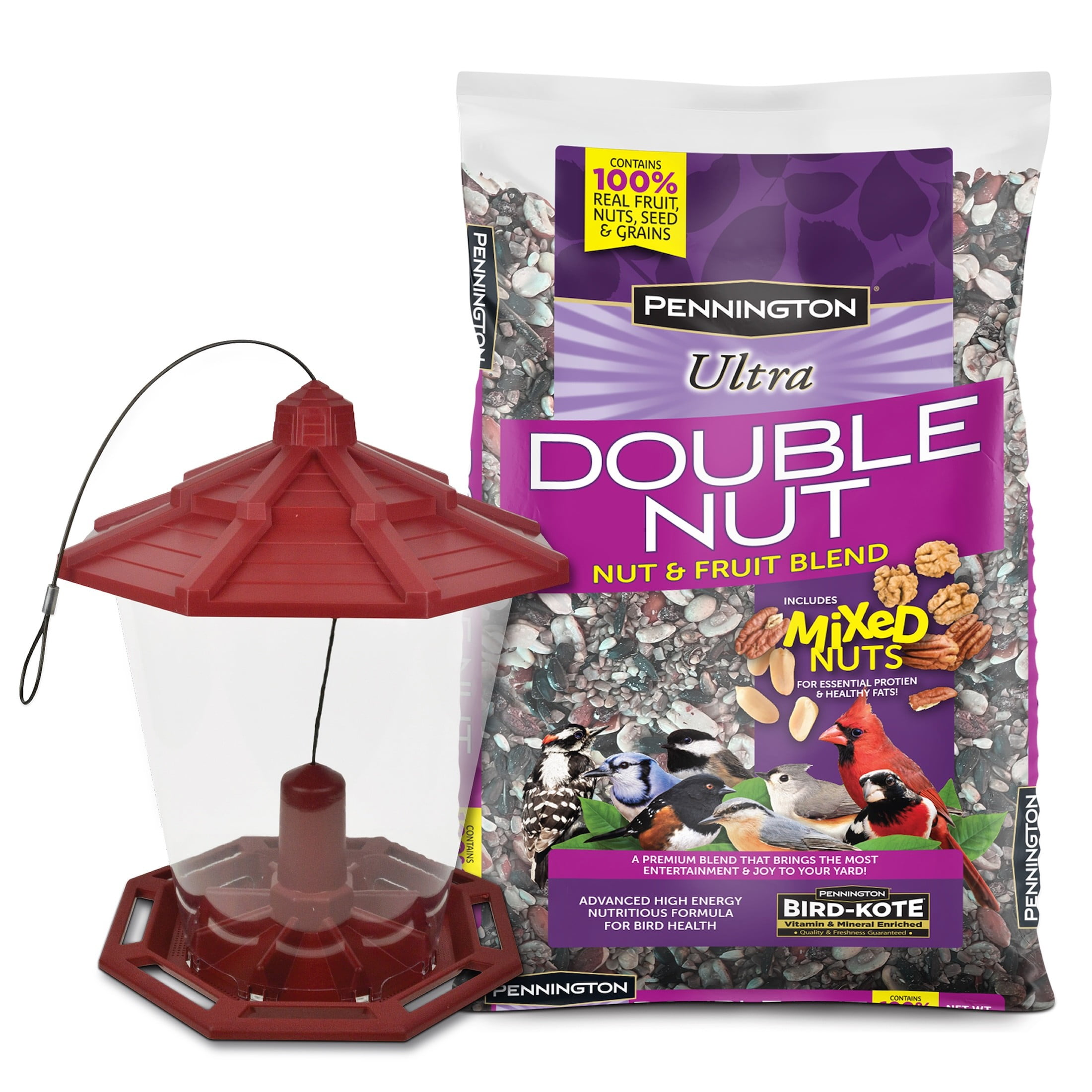 Pennington Earth Smart Grand Ecozebo 10lb Capacity Wild Bird Feeder and Feed Starter Kit 1 Each