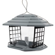 Pennington Earth Smart, Gray Recycled Resin EcoBistro Wild Bird Hopper Feeder 5 lb. Capacity, 2 Pack