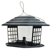 Pennington Earth Smart, Gray Recycled Resin EcoBistro Wild Bird Hopper Feeder 5 lb. Capacity, 2 Pack