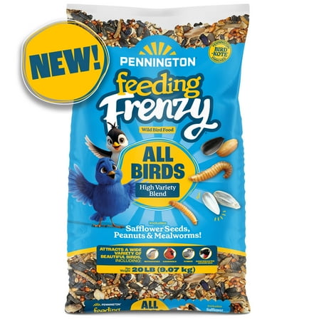 Pennington Feeding Frenzy Wild Bird Seeds, Wild Bird Food Mix, 20 lb.