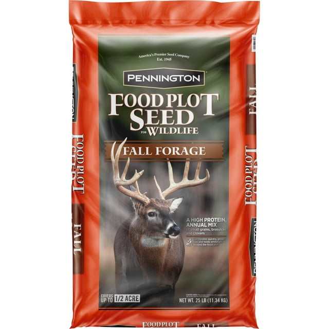 Pennington Food Plot Seed for Wildlife, Fall Forage Blend, 25 lb. Bag ...