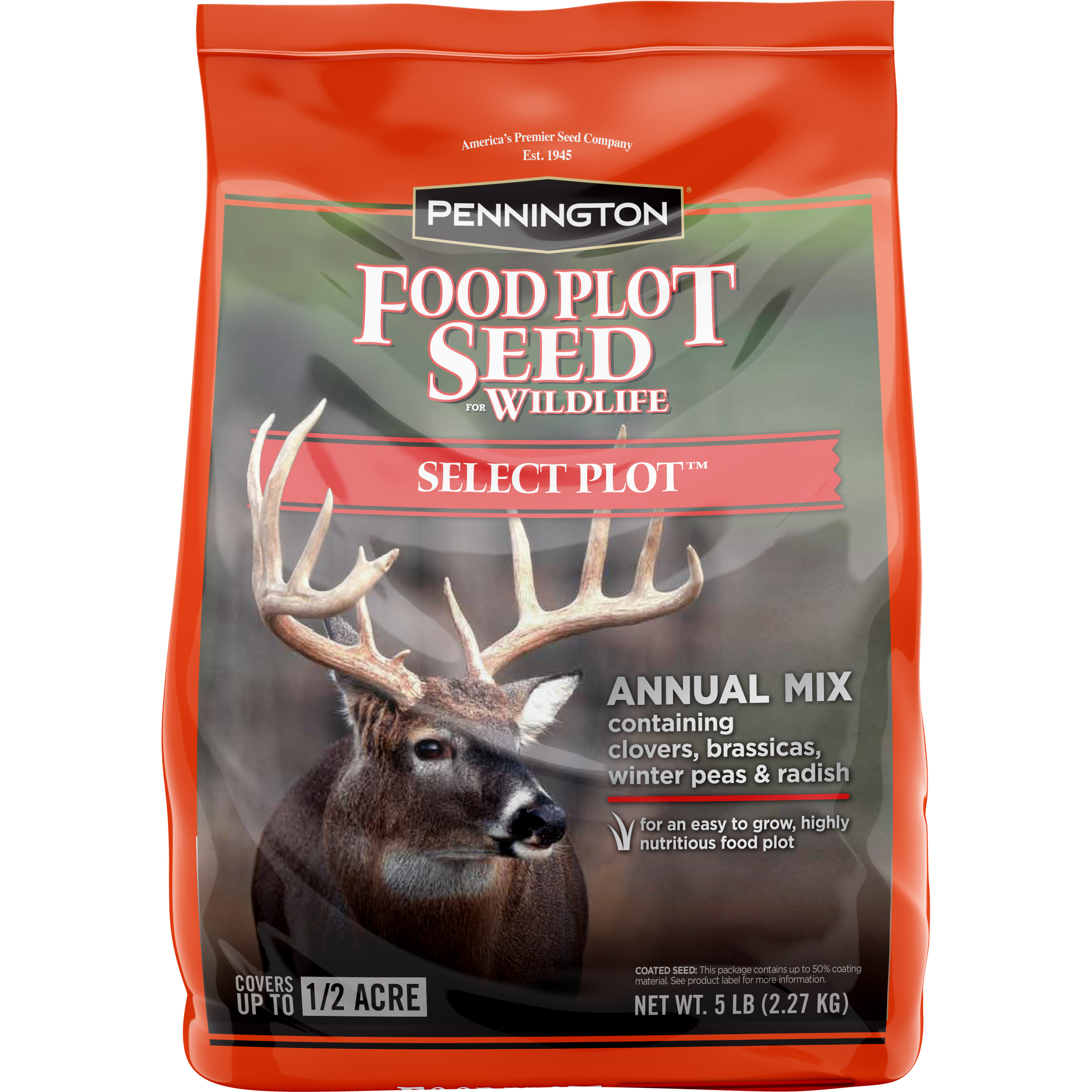 Pennington Food Plot Seed for Wildlife Select Plot Blend, 5 lb. Bag Covers up to ½ Acre - image 1 of 10