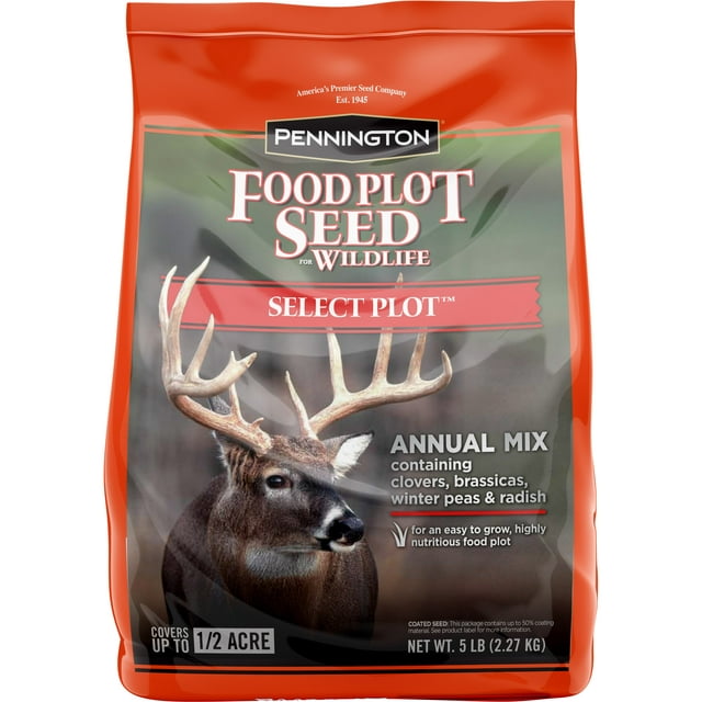 Pennington Food Plot Seed for Wildlife Select Plot Blend, 5 lb. Bag Covers up to ½ Acre