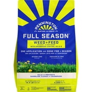 Pennington Full Season Weed and Feed Plus Crabgrass Control Lawn Food 25-0-8 Fertilizer, 14.4 lbs., Covers 4,000 sq. ft