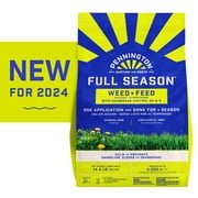 Pennington Full Season Weed and Feed Plus Crabgrass Control Lawn Food 25-0-8 Fertilizer, 14.4 lbs., Covers 4,000 sq. ft.
