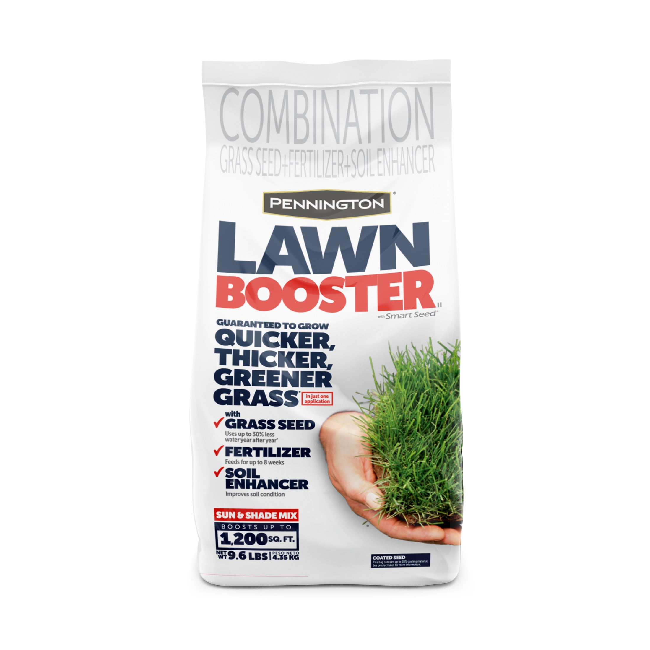 Pennington Lawn Booster Sun & Shade Grass Seed Mix, for Sun to Partial Shade, 9.6 lb. 1 Bag