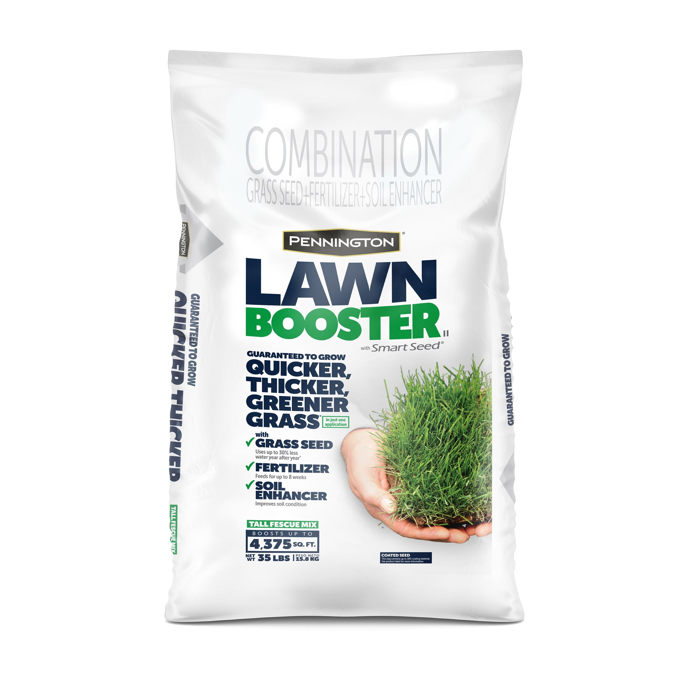 Pennington Lawn Booster Tall Fescue Grass Seed and Fertilizer Mix, for Sun to Partial Shade, 35