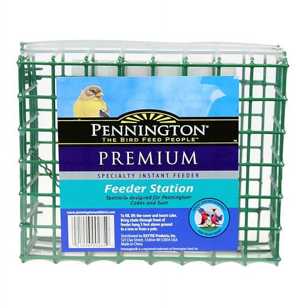 Pennington Metal Wild Bird Treat Cake and Suet Feeder, Holds 1 Large