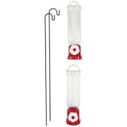 Pennington, Mini Red, Hummingbird Feeder with Hangar, 2 Pack