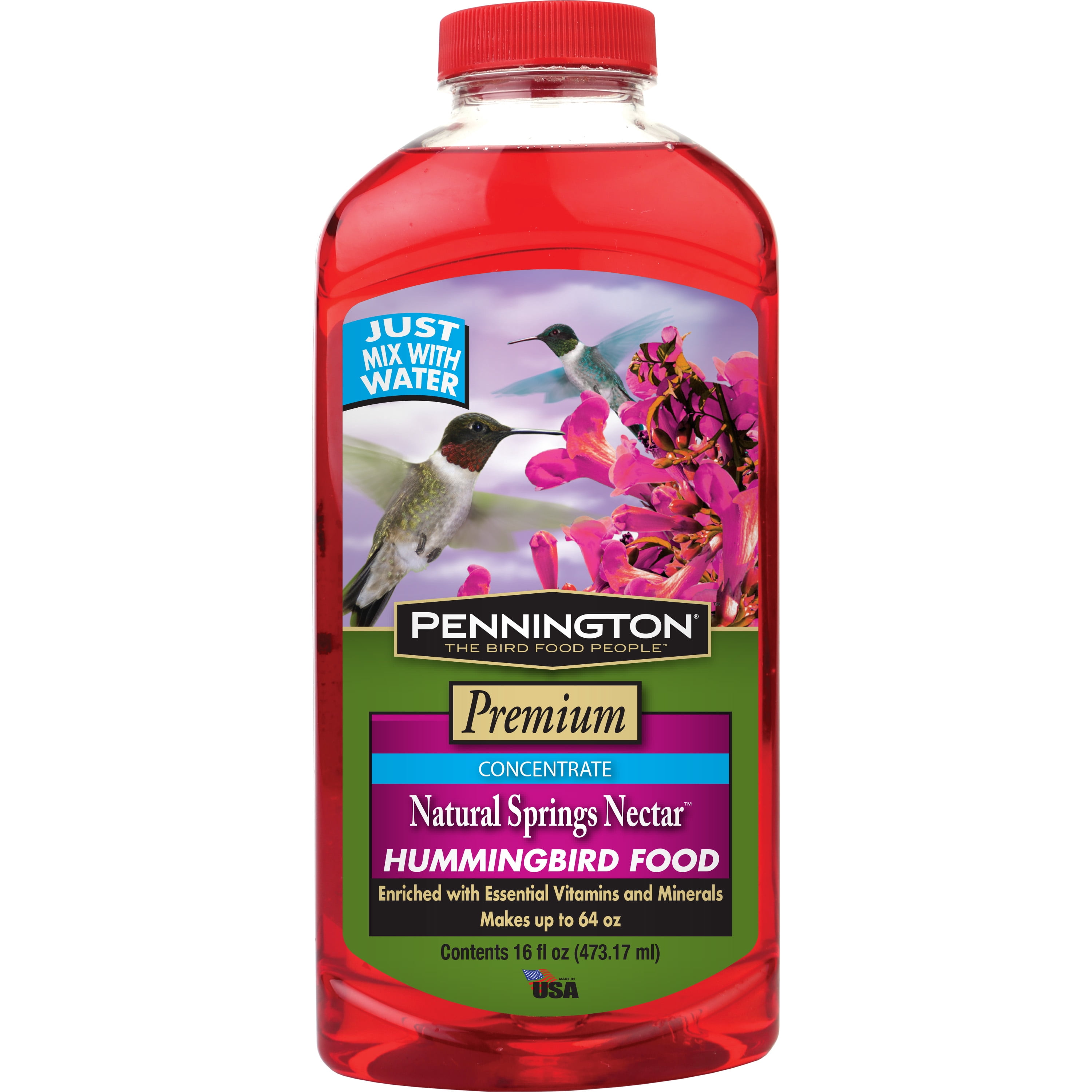 Pennington Natural Springs Hummingbird Food, Liquid Concentrate Nectar, 20 oz