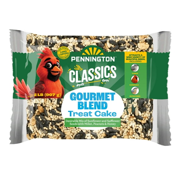 Pennington Premium Gourmet Wild Bird Seed Cake, Bird Food, 2 lb, 1 Pack, Dry