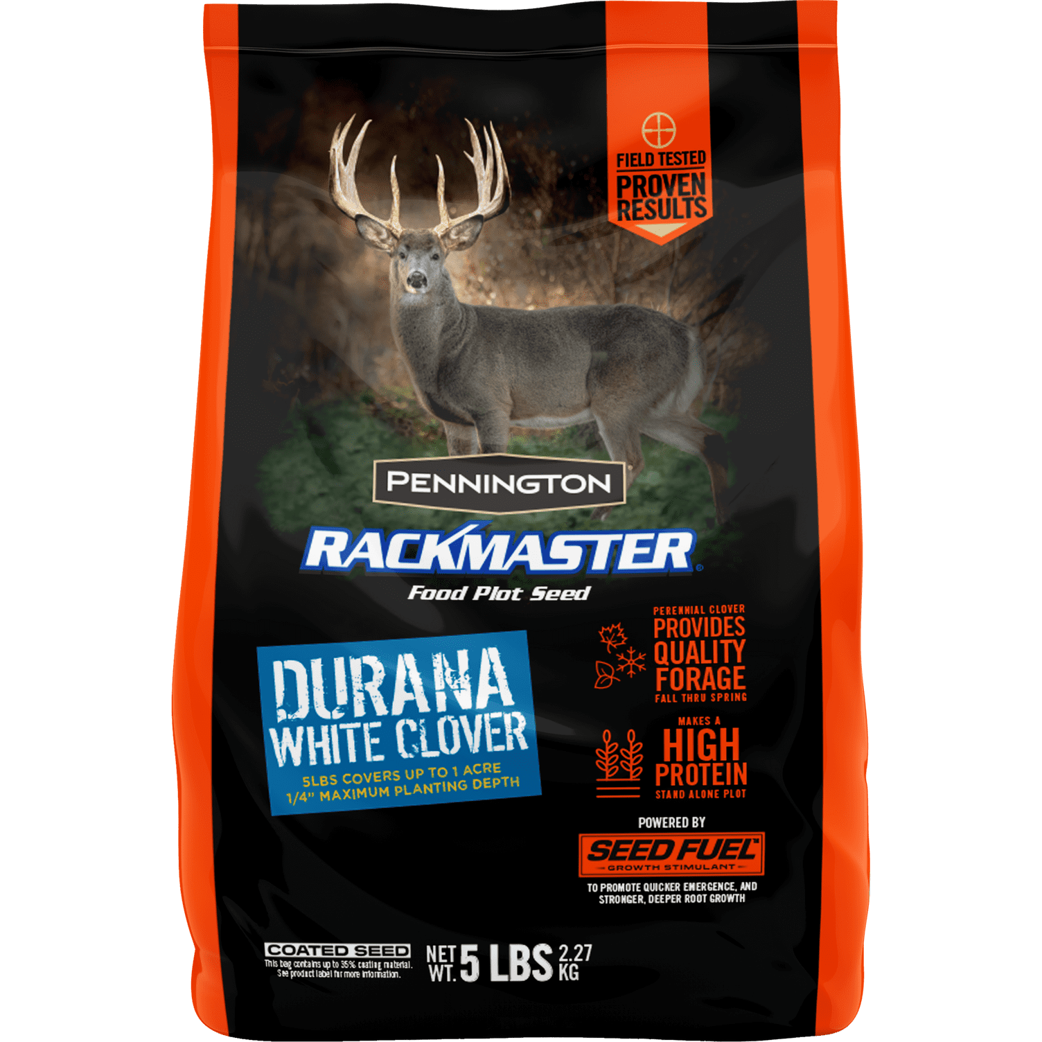 Pennington Rackmaster Durana Food Plot Seed Perennial White Clover 5