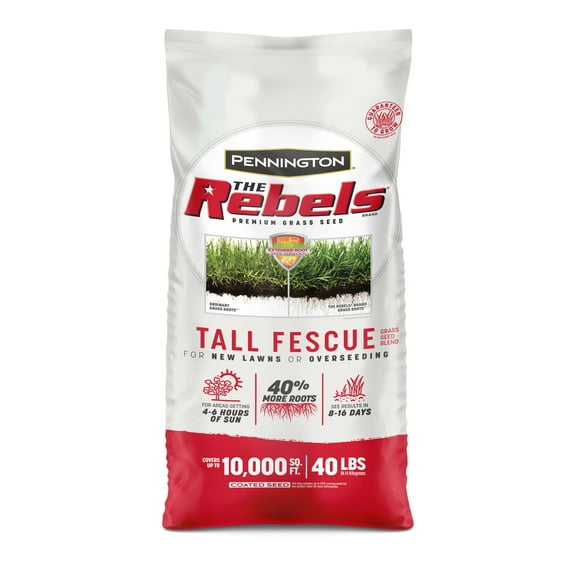 Pennington Rebels Tall Fescue Grass Seed, for Sun to Partial Shade, 40 lb.