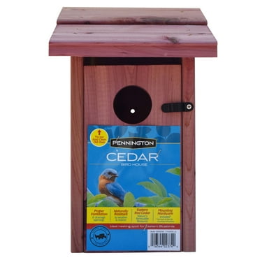 (2 pack) Pennington Red Cedar Bluebird Wild Bird House, 1 Pack