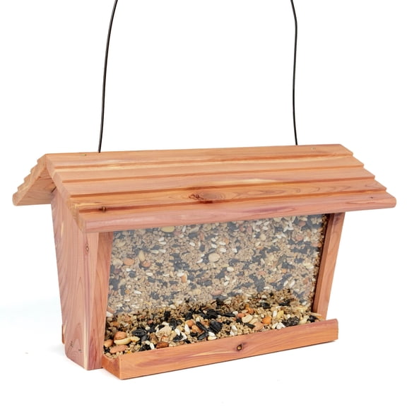 Pennington Red Cedar Natures Friend Hopper Bird Feeder, 3 lb Capacity