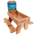 thumbnail image 1 of Pennington Red Cedar Picnic Table Squirrel Feeder, Holds Corn, Nuts and Seeds, 1 Table, 9"x10"x9", 1 of 17