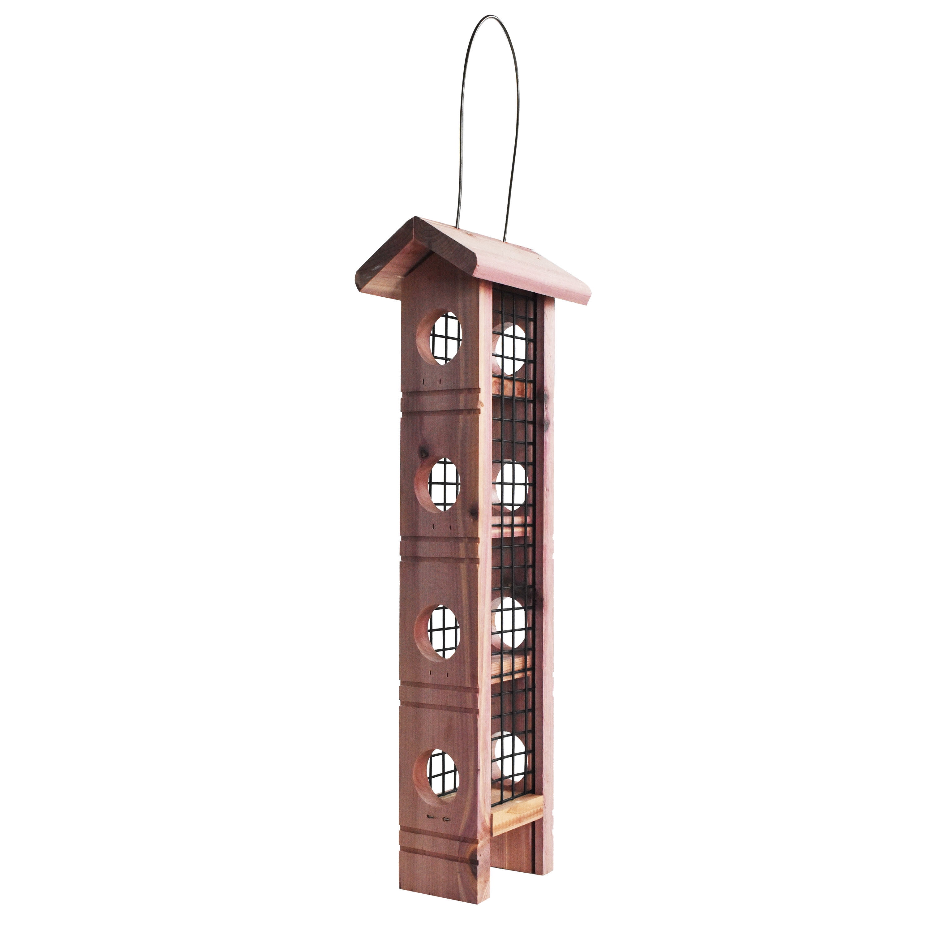 Pennington Red Cedar Wild Bird Suet Feeder, 4 Plug Capacity