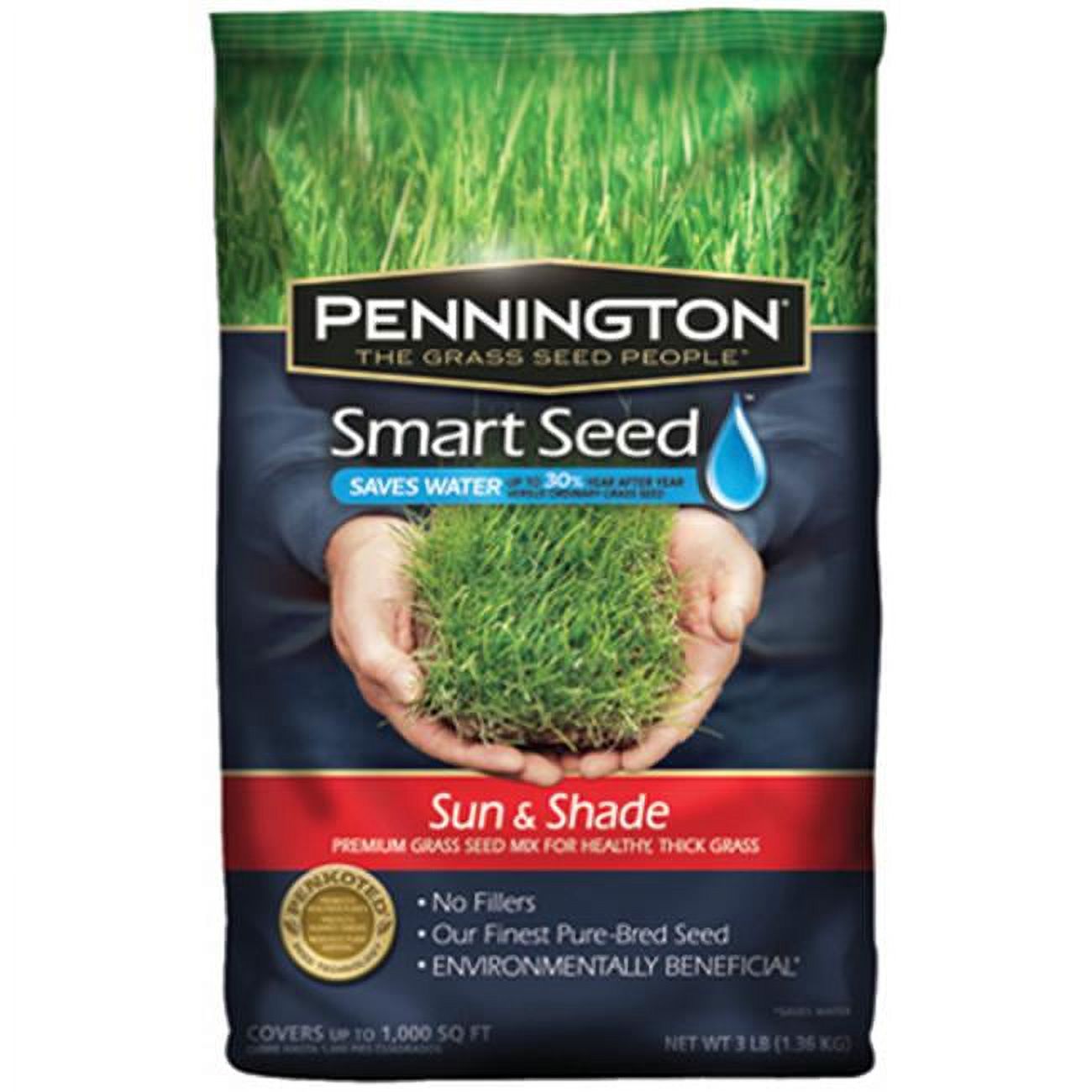 Pennington Seed 100086838 3 lbs. Smart Seed Sun & Shade North Premium Grass Seed - image 1 of 4