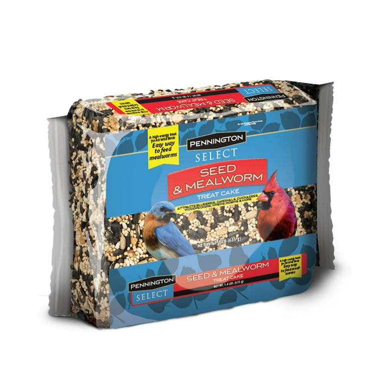 Pennington Select Seed & Mealworm Treat Cake, Wild Bird Feed and Seed, 1.4 lb. Pennington Select Seed & Mealworm Treat Cake, Wild Bird Feed and Seed, 1.4 lb.