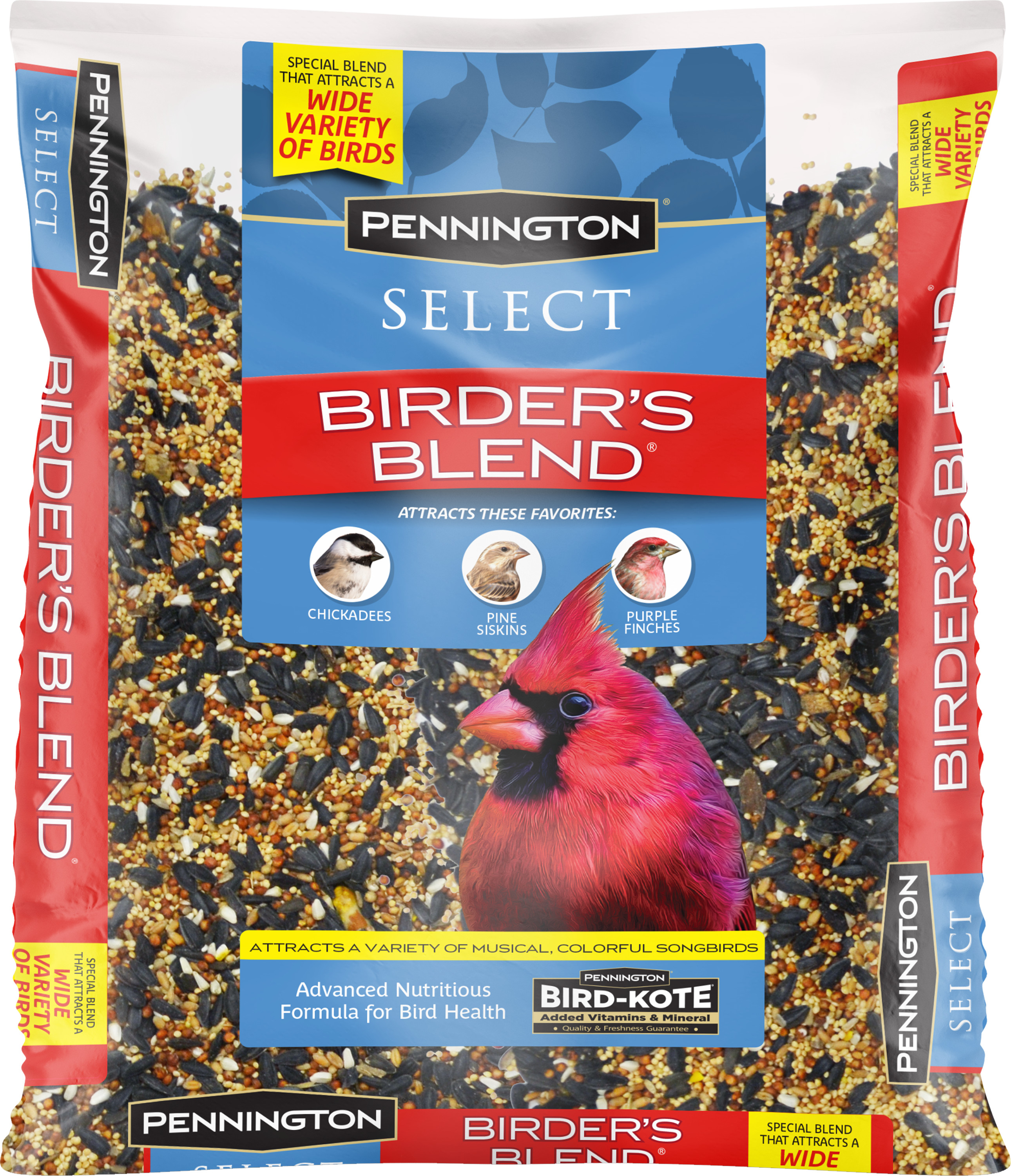 Pennington Select Birder's Blend, Wild Bird Seed and Feed, 14 lb. Bag, 1 Pack, Dry - image 1 of 9