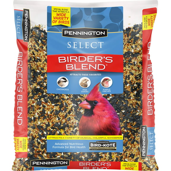 Pennington Select Birder's Blend, Wild Bird Seed and Feed, 14 lb. Bag, 1 Pack, Dry