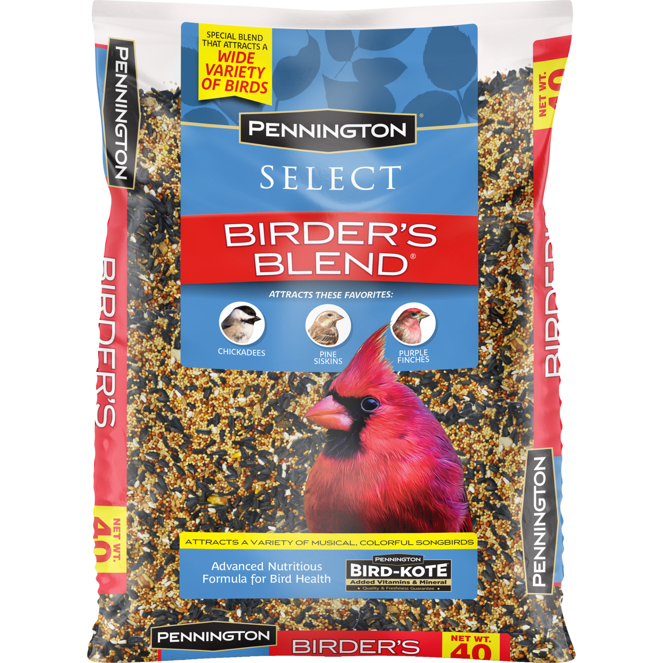Pennington Select Black Oil Sunflower Seed Wild Bird Food, 40 Lb Bag (2-Pack)
