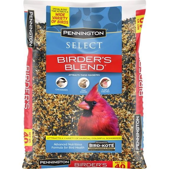 Pennington Recipe SelectsBirder's Blend, Wild Bird Seed and Feed, 40 lb. Bag, 1 Pack, Dry