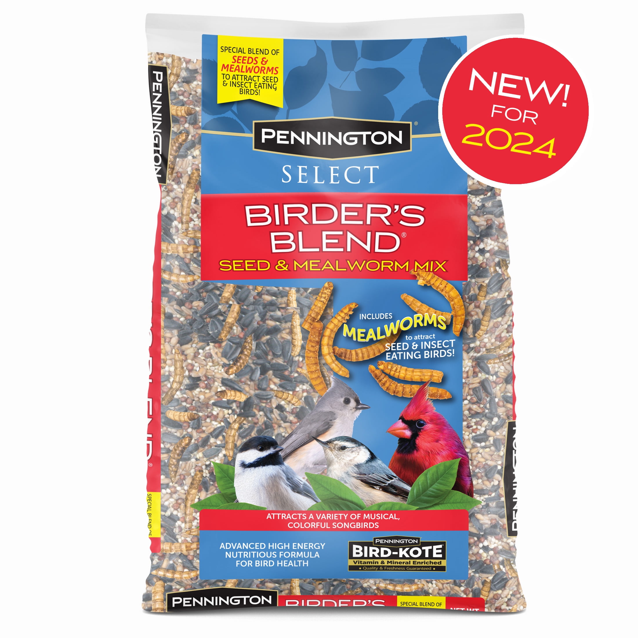 Pennington Select Birder's Mealworm Blend, Dry Wild Bird Seed and Feed
