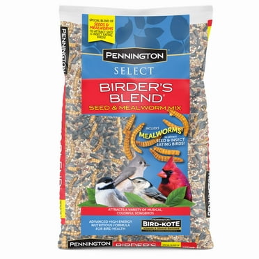 Pennington Select Birder's Mealworm Blend, Dry Wild Bird Seed and Feed, 40 lb. Bag, 1 Pack