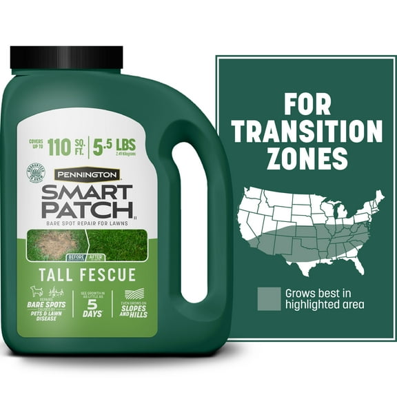 Pennington Smart Patch Tall Fescue Grass Seed Mix, for Sun to Partial Shade, 5.5 lb.