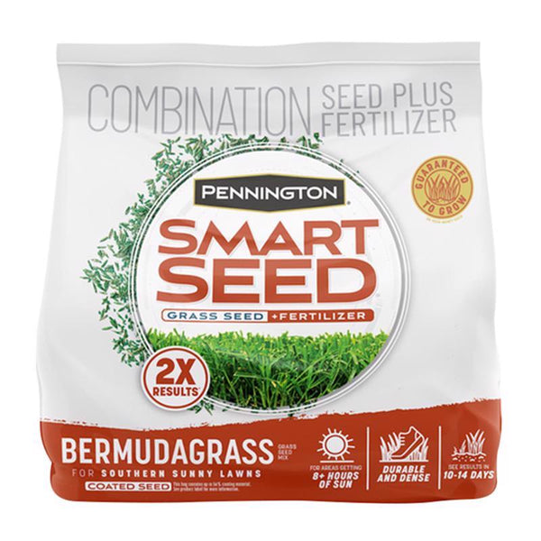 Pennington Smart Seed Bermuda Grass Full Sun Grass Seed and Fertilizer