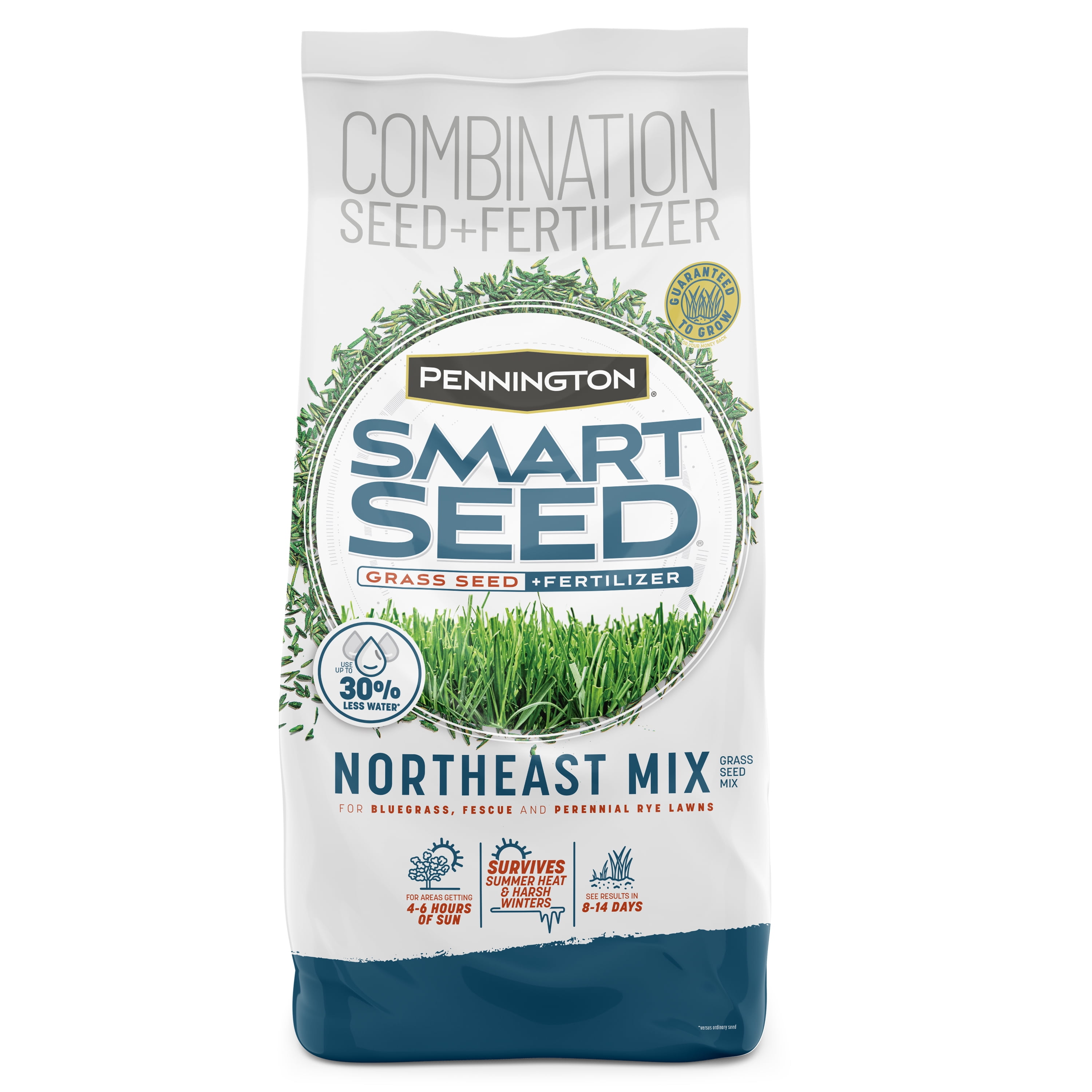 Pennington Smart Seed Northeast Grass Seed Mix, for Sun to Partial