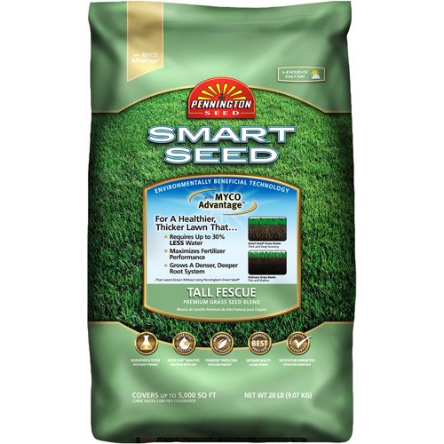 Pennington Smart Seed Tall Fescue Grass Seed Mix, for Sun to Partial