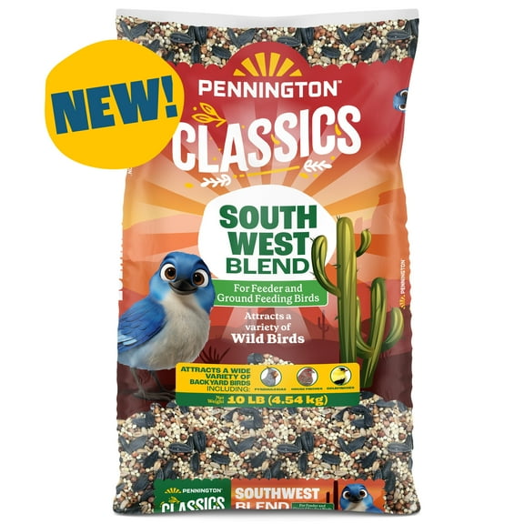 Pennington Southwest Blend Wild Bird Seed for Outside Feeders, 10 lb., 1 Pack, Dry Bird Food