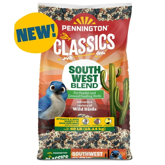 Pennington Southwest Blend Wild Bird Seed for Outside Feeders, 40 lb., 1 Pack, Dry Bird Food
