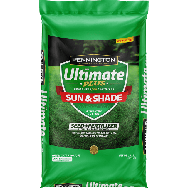 Pennington Ultimate Plus Northern Grass Seed and Fertilizer Mix, Sun to