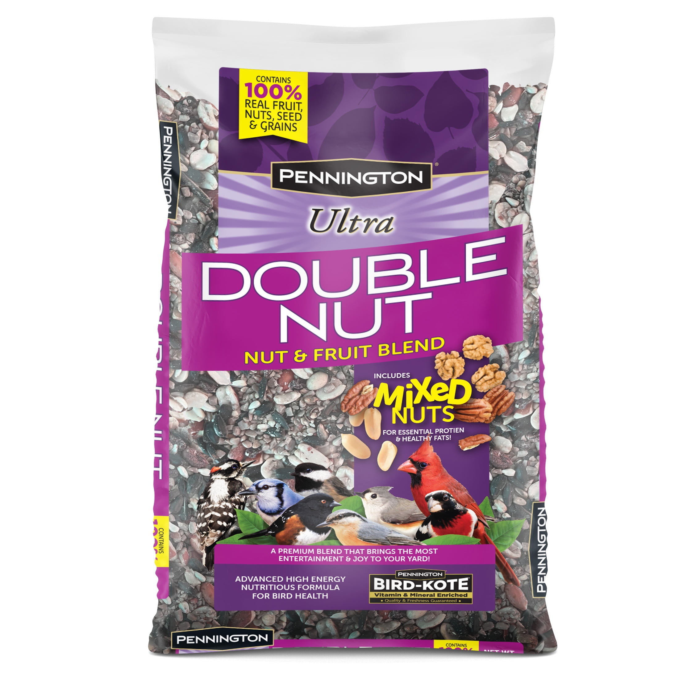 Pennington Ultra Double Nut & Fruit Blend, Wild Bird Seed and Feed, 10