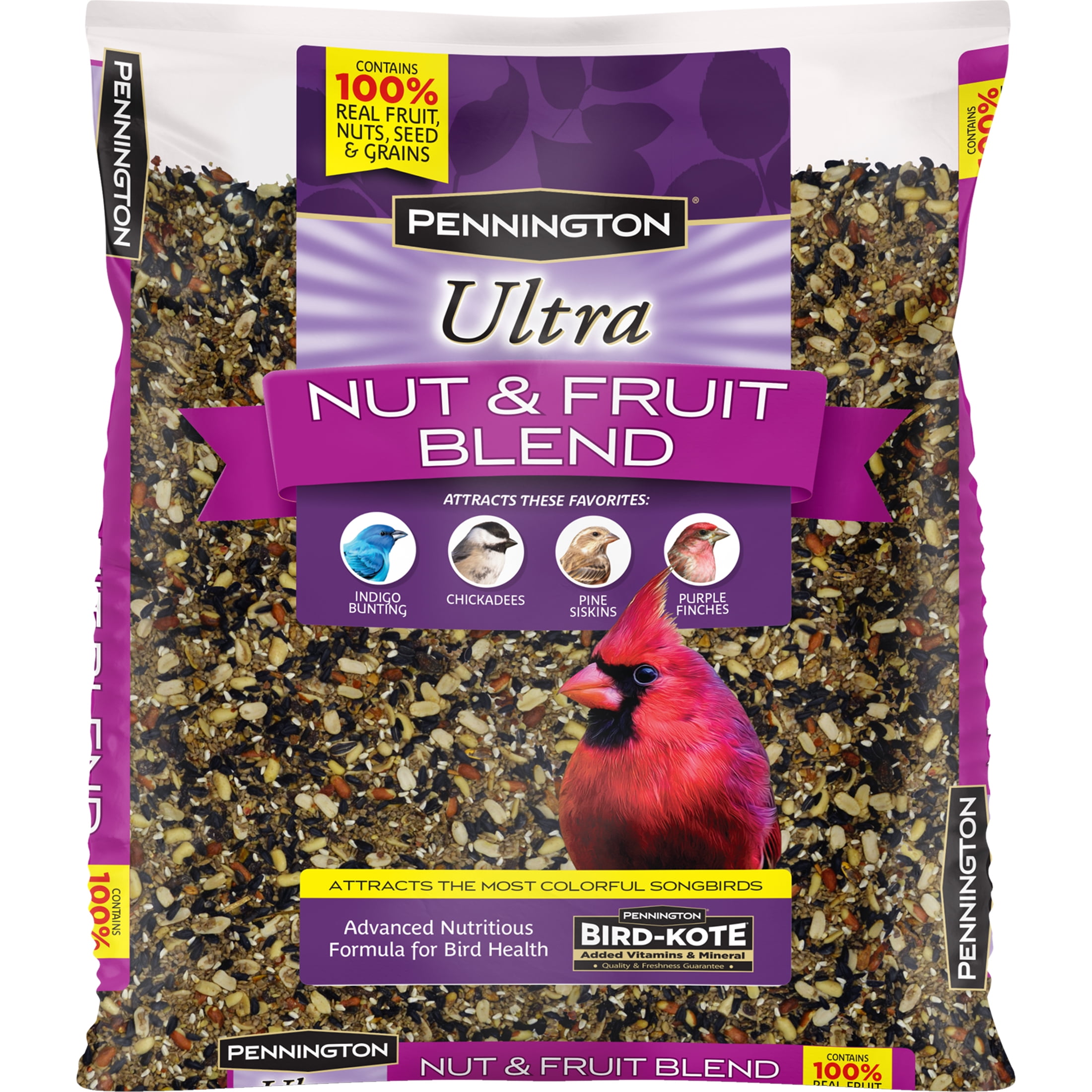 Pennington Ultra Fruit & Nut Blend, Wild Bird Seed and Feed, 10 lb