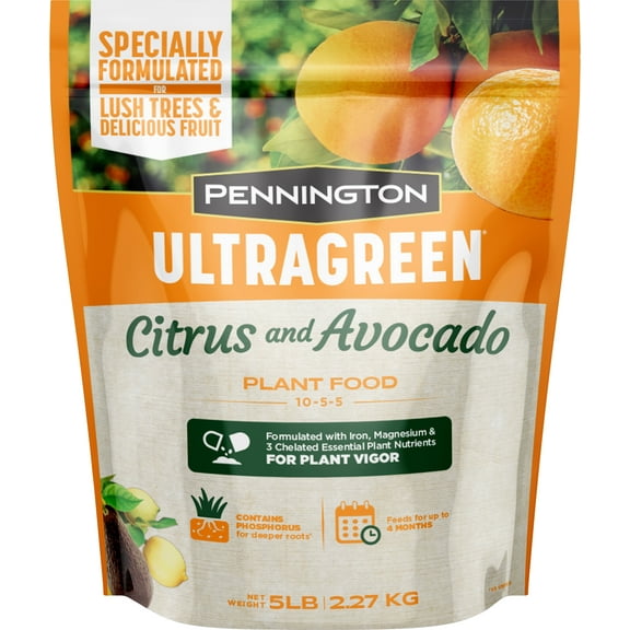 Pennington Ultragreen Citrus & Avocado Plant Food, 10-5-5 Fertilizer 5lb