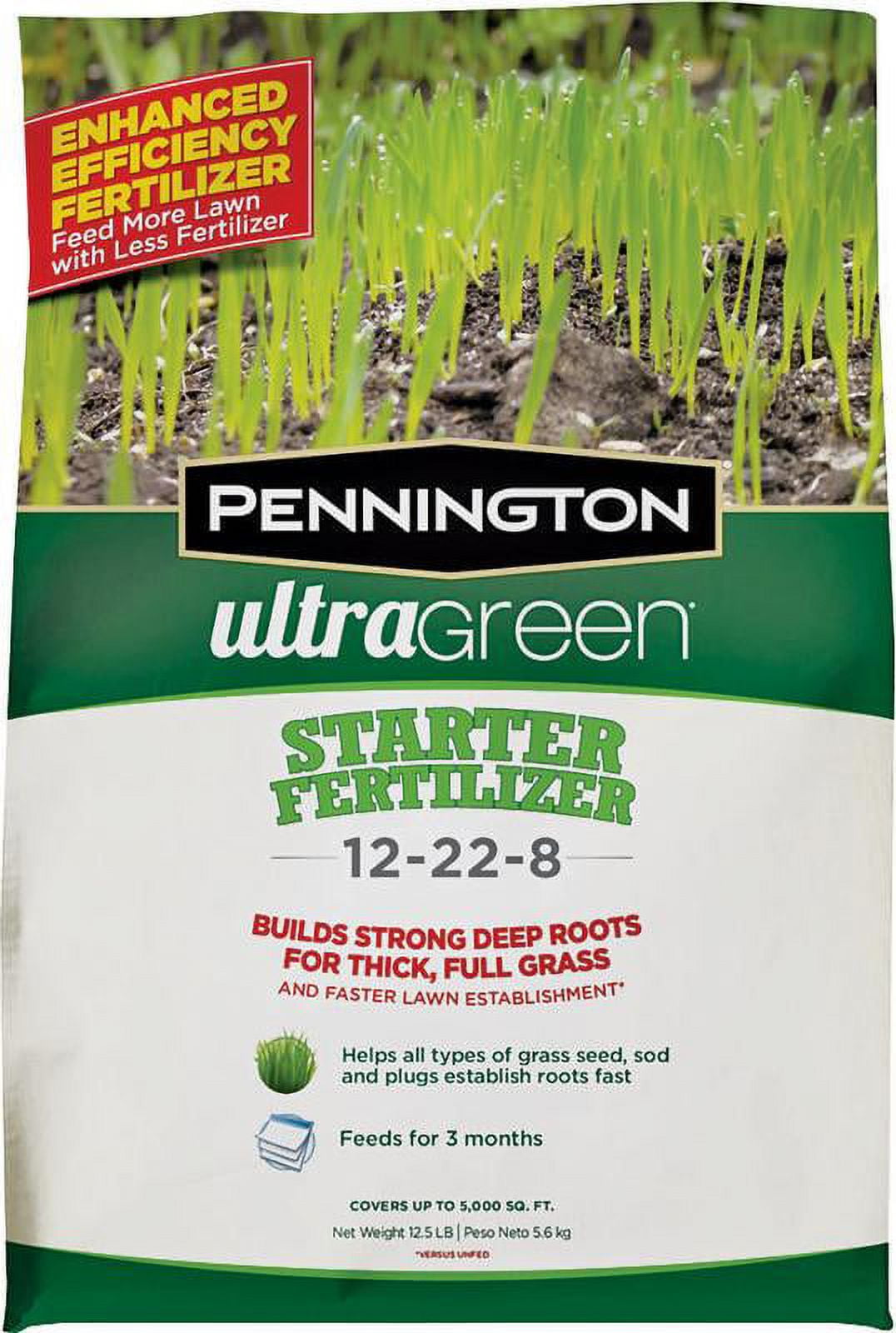 Pennington Ultragreen Starter Fertilizer, 12-22-8, 2.5 Lb.