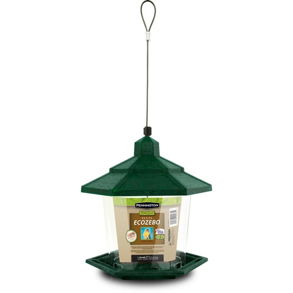 Pennington Wild Bird Feeder Petite Gazebo, Green, Holds up to 2.5 lb.
