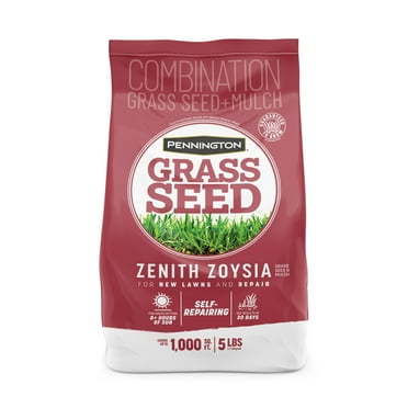 Pennington Zoysia Grass Seed with Mulch, for Sun to Partial Shade, 5 lb.