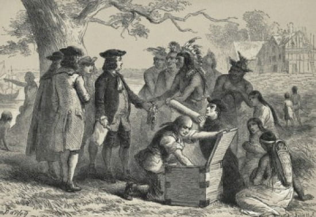 Penns Treaty With The Indians Felix Octavius Carr Darley (1822-1888) Canvas Art - Felix Octavius Carr Darley (24 x 36)
