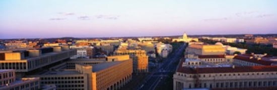 Pennsylvania Ave Washington DC Canvas Art - Panoramic Images (36 x 12)