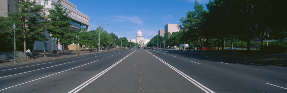 Pennsylvania Avenue Washington DC Canvas Art - Panoramic Images (36 x 12)