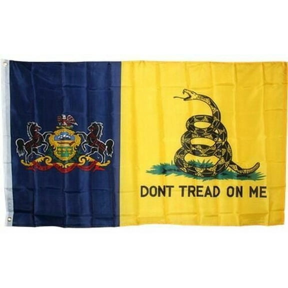 Pennsylvania DON'T TREAD ON ME State Flag 3x5 ft Gadsden Tea Party Rattlesnake