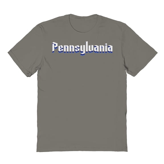 Pennsylvania Graphic Charcoal Men's Cotton T-Shirt